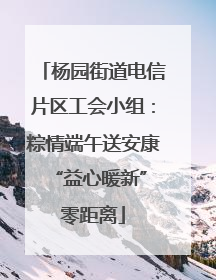 杨园街道电信片区工会小组：粽情端午送安康 “益心暖新”零距离