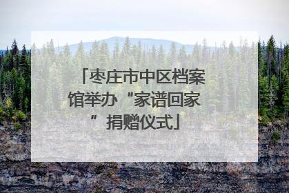 枣庄市中区档案馆举办“家谱回家”捐赠仪式