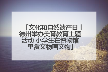 文化和自然遗产日丨德州举办美育教育主题活动 小学生在博物馆里赏文物画文物