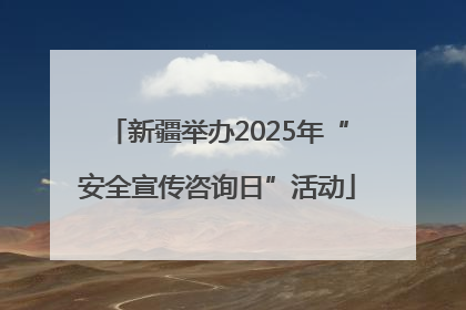 新疆举办2025年“安全宣传咨询日”活动