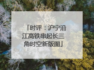时评：沪宁沿江高铁串起长三角时空新版图