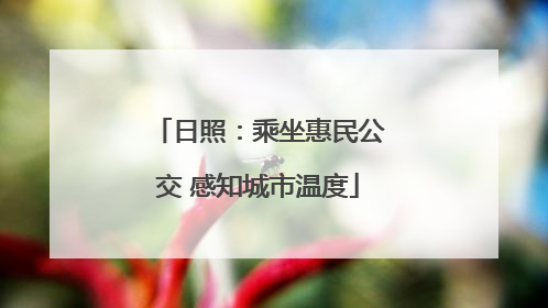 日照：乘坐惠民公交 感知城市温度