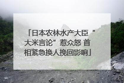 日本农林水产大臣“大米言论”惹众怒 首相紧急换人挽回影响