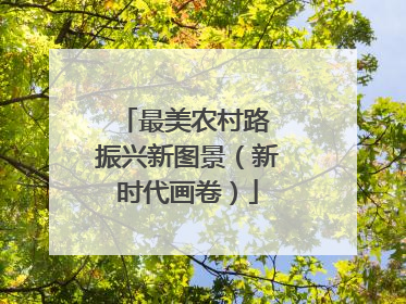 最美农村路 振兴新图景（新时代画卷）