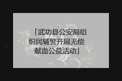 武功县公安局组织民辅警开展无偿献血公益活动