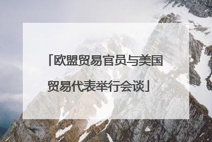 欧盟贸易官员与美国贸易代表举行会谈