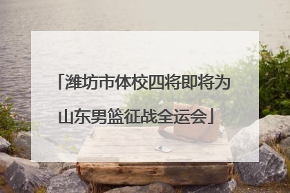 潍坊市体校四将即将为山东男篮征战全运会