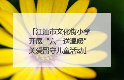 江油市文化街小学开展“六一送温暖”关爱留守儿童活动
