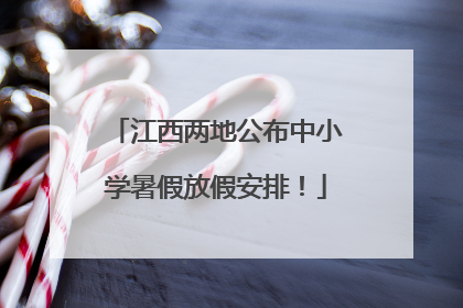 江西两地公布中小学暑假放假安排！