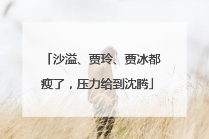 沙溢、贾玲、贾冰都瘦了，压力给到沈腾