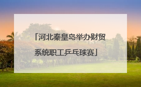 河北秦皇岛举办财贸系统职工乒乓球赛