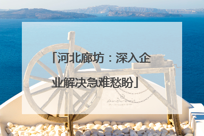 河北廊坊：深入企业解决急难愁盼