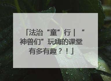 法治“童”行｜“神兽们”玩嗨的课堂有多有趣？！