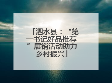 泗水县：“第一书记好品推荐”展销活动助力乡村振兴