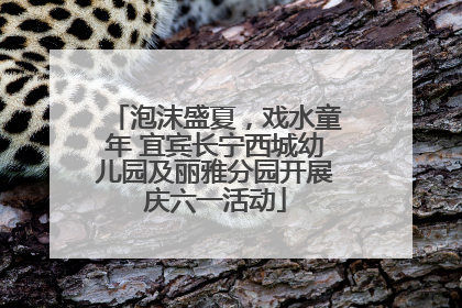 泡沫盛夏，戏水童年 宜宾长宁西城幼儿园及丽雅分园开展庆六一活动