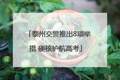 泰州交警推出8项举措 硬核护航高考