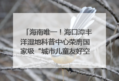 海南唯一！海口潭丰洋湿地科普中心荣膺国家级“城市儿童友好空间建设园区”称号
