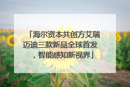 海尔资本共创方艾瑞迈迪三款新品全球首发，智能感知新视界