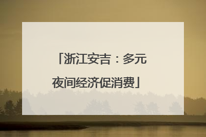 浙江安吉：多元夜间经济促消费