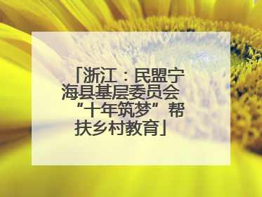 浙江：民盟宁海县基层委员会“十年筑梦”帮扶乡村教育
