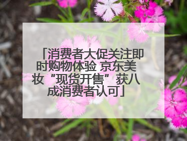 消费者大促关注即时购物体验 京东美妆“现货开售”获八成消费者认可
