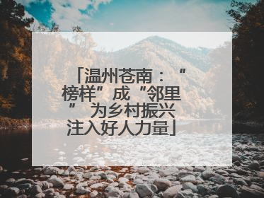 温州苍南：“榜样”成“邻里” 为乡村振兴注入好人力量
