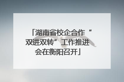 湖南省校企合作“双进双转”工作推进会在衡阳召开