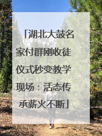 湖北大鼓名家付群刚收徒仪式秒变教学现场：活态传承薪火不断