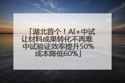 湖北首个！AI+中试让材料成果转化不再难 中试验证效率提升50%成本降低60%