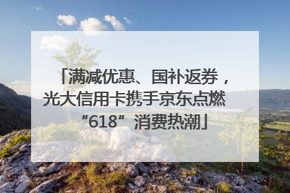 满减优惠、国补返券，光大信用卡携手京东点燃“618”消费热潮