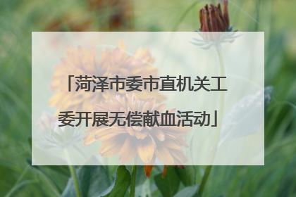 菏泽市委市直机关工委开展无偿献血活动
