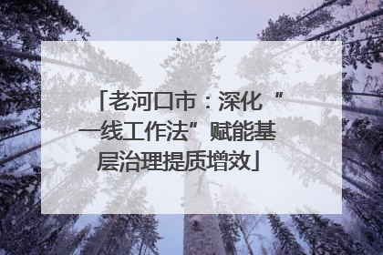 老河口市：深化“一线工作法”赋能基层治理提质增效