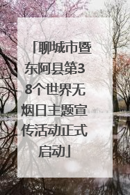 聊城市暨东阿县第38个世界无烟日主题宣传活动正式启动
