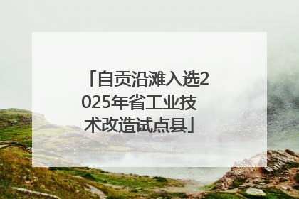 自贡沿滩入选2025年省工业技术改造试点县