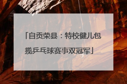 自贡荣县：特校健儿包揽乒乓球赛事双冠军
