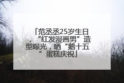 范丞丞25岁生日，“红发漫画男”造型曝光，晒“鹅十五”蛋糕庆祝