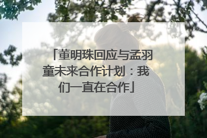 董明珠回应与孟羽童未来合作计划：我们一直在合作