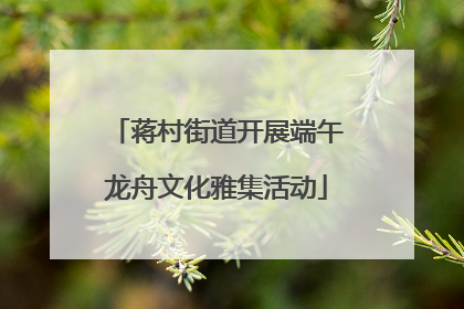 蒋村街道开展端午龙舟文化雅集活动