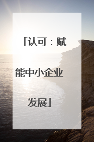 认可：赋能中小企业发展