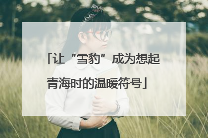 让“雪豹”成为想起青海时的温暖符号