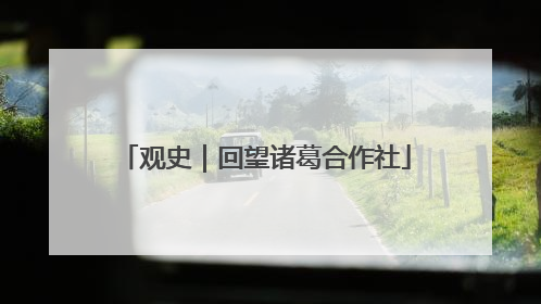 观史｜回望诸葛合作社