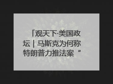 观天下·美国政坛｜马斯克为何称特朗普力推法案“令人作呕”