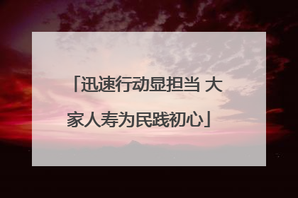 迅速行动显担当 大家人寿为民践初心