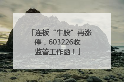 连板“牛股”再涨停，603226收监管工作函！