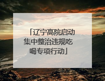辽宁高院启动集中整治违规吃喝专项行动