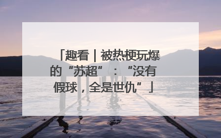 趣看｜被热梗玩爆的“苏超”：“没有假球，全是世仇”