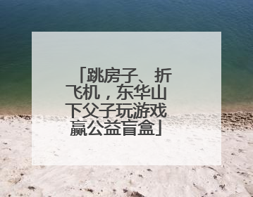 跳房子、折飞机，东华山下父子玩游戏赢公益盲盒
