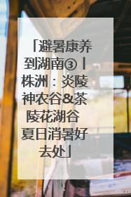 避暑康养到湖南③丨株洲：炎陵神农谷&茶陵花湖谷 夏日消暑好去处