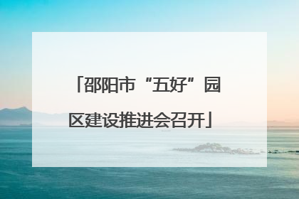 邵阳市“五好”园区建设推进会召开