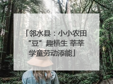 邻水县：小小农田“豆”趣横生 莘莘学童劳动添能